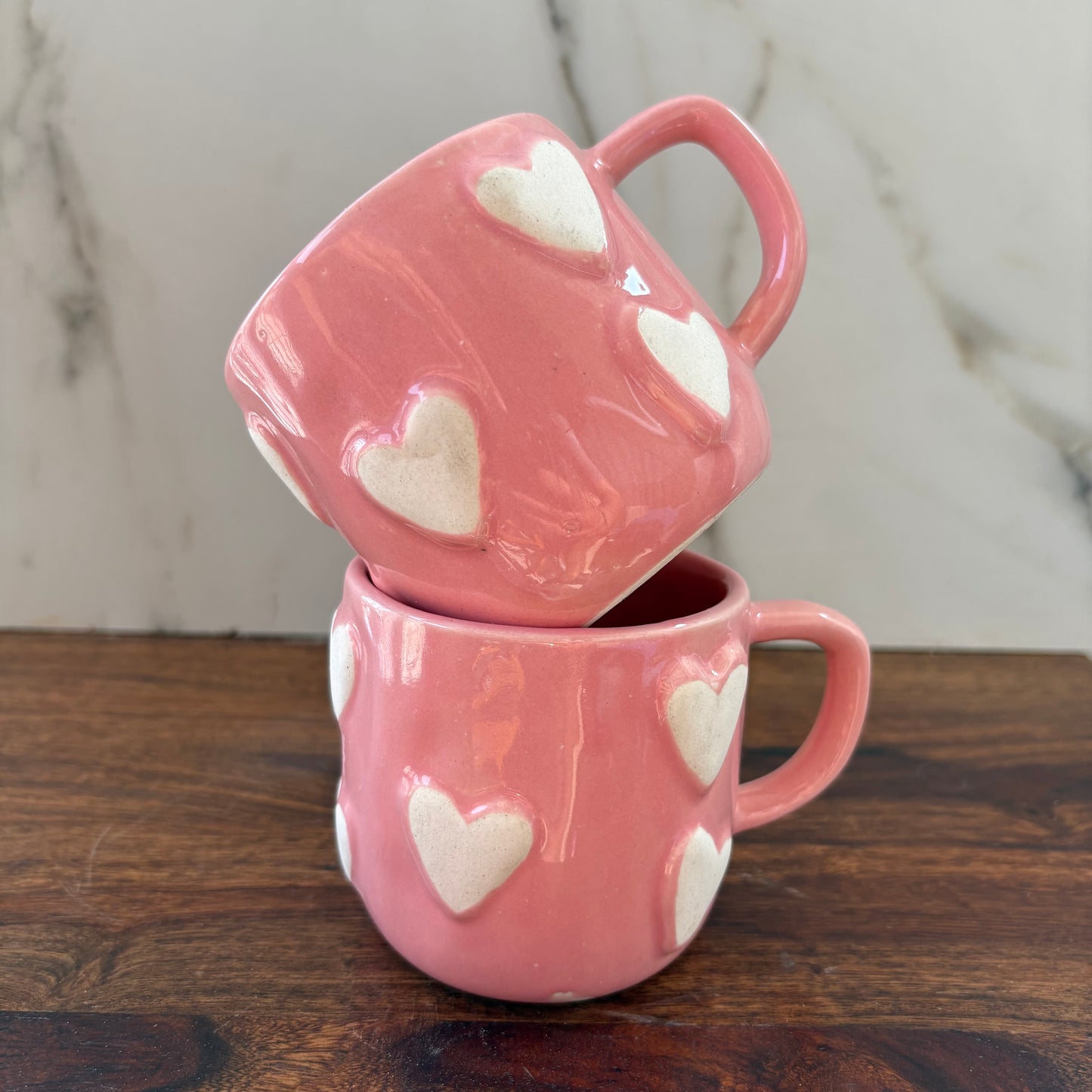 Romantic Pink Pottery Mug