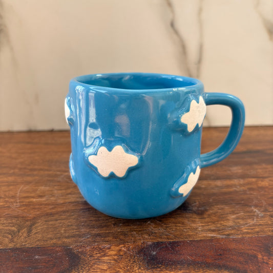 Sky-Themed Pottery Mug