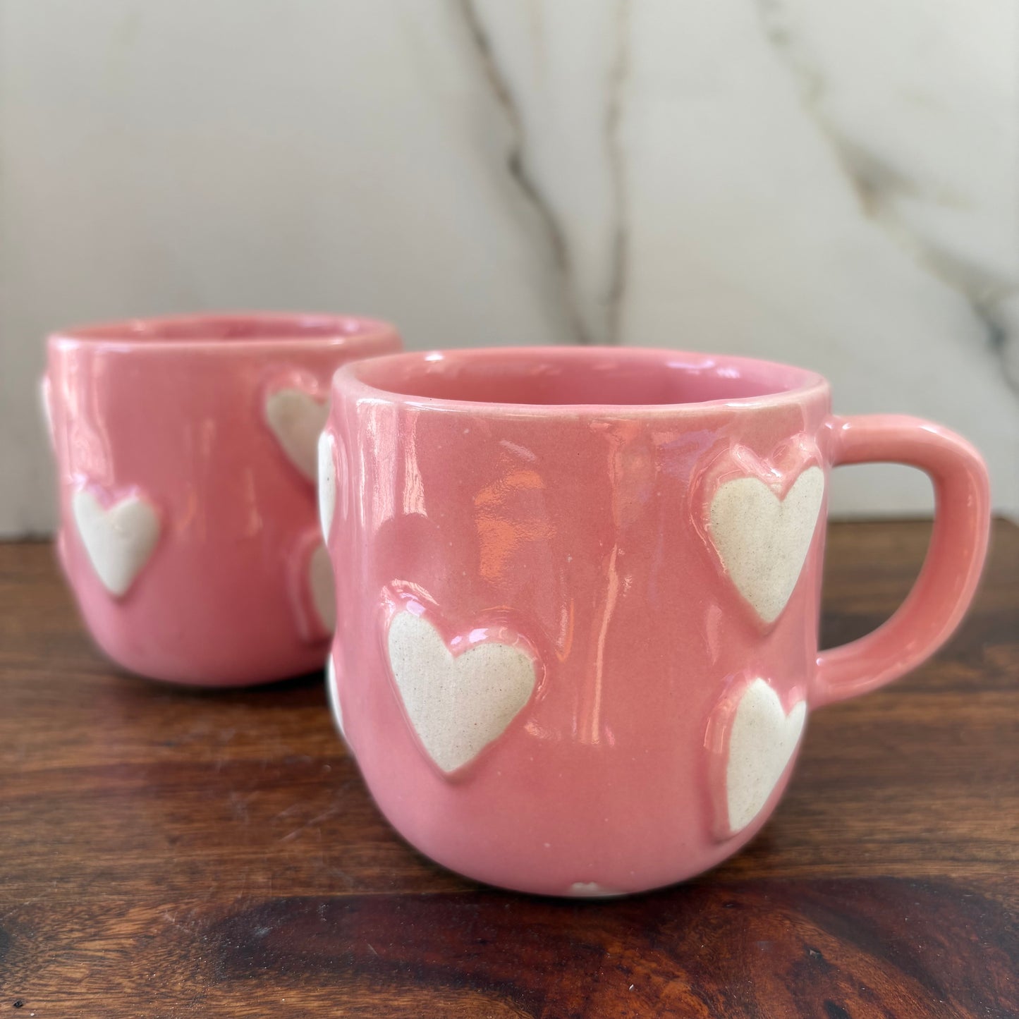 Romantic Pink Pottery Mug