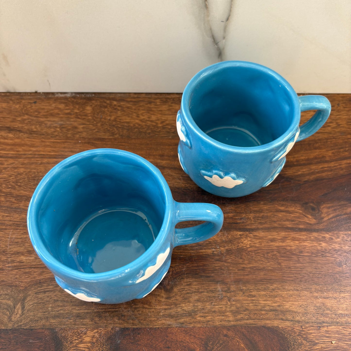 Sky-Themed Pottery Mug