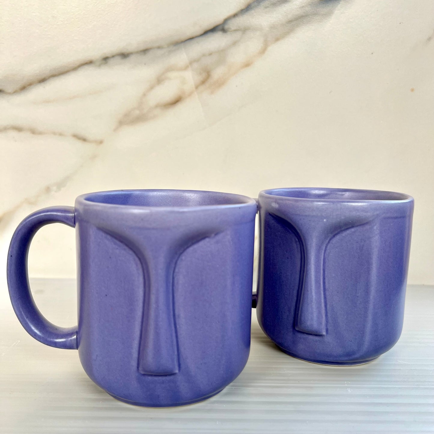 Purple Aesthetic Face Mug