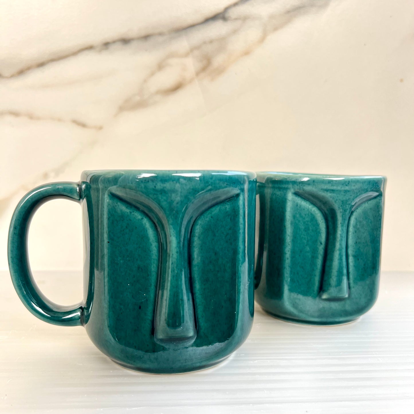 Green Aesthetic Face Mug