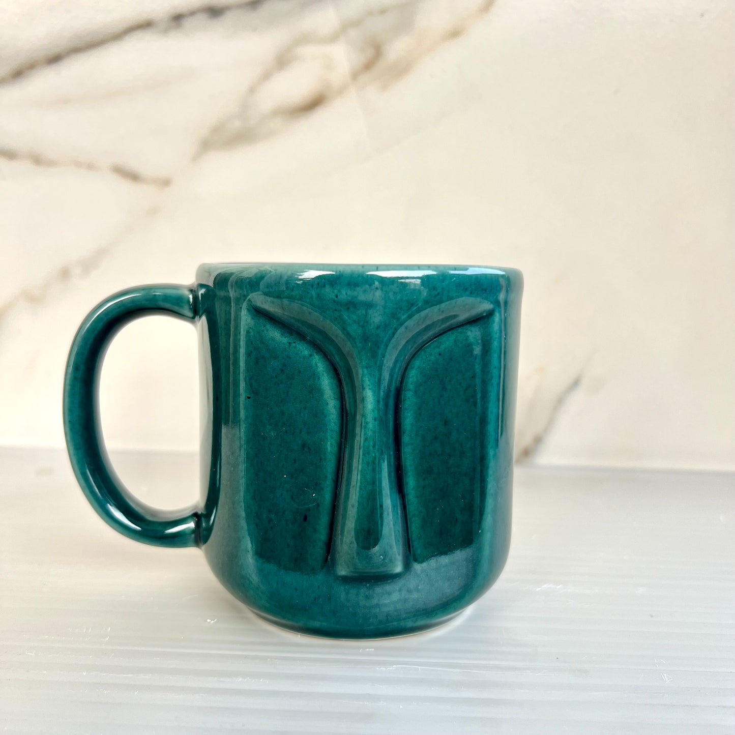 Green Aesthetic Face Mug