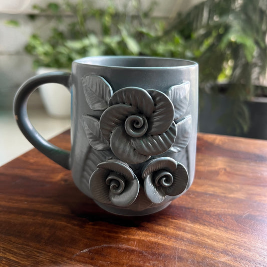 PHOOLON KI RAANI- Ceramic Coffee Mug Grey