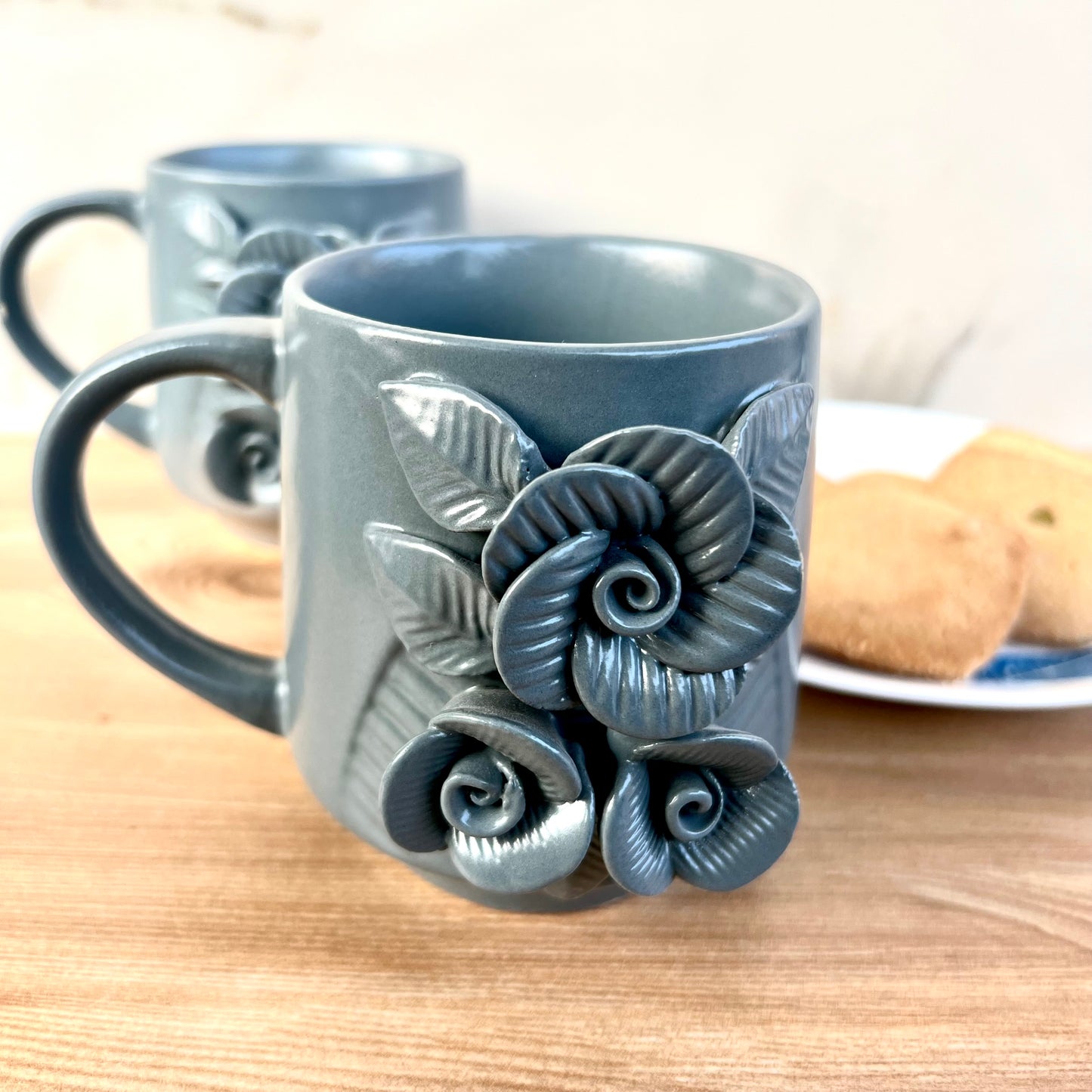 PHOOLON KI RAANI- Ceramic Coffee Mug Grey