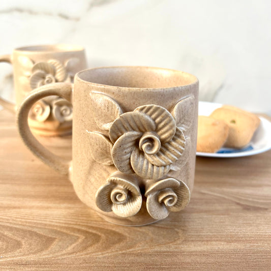 PHOOLON KI RAANI- Ceramic Coffee Mug Beige