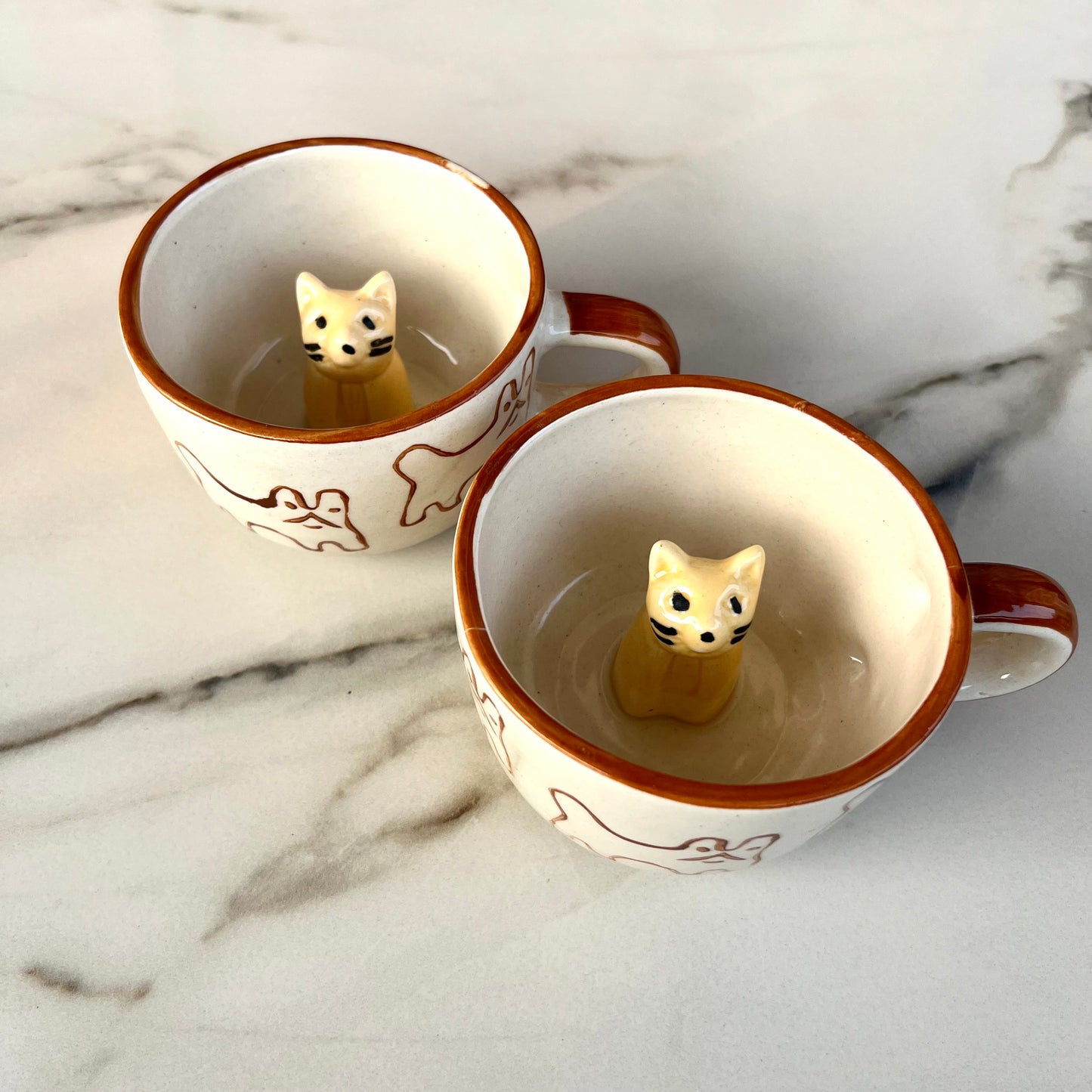 Meowlicious-Ceramic Coffee Cat Mug .