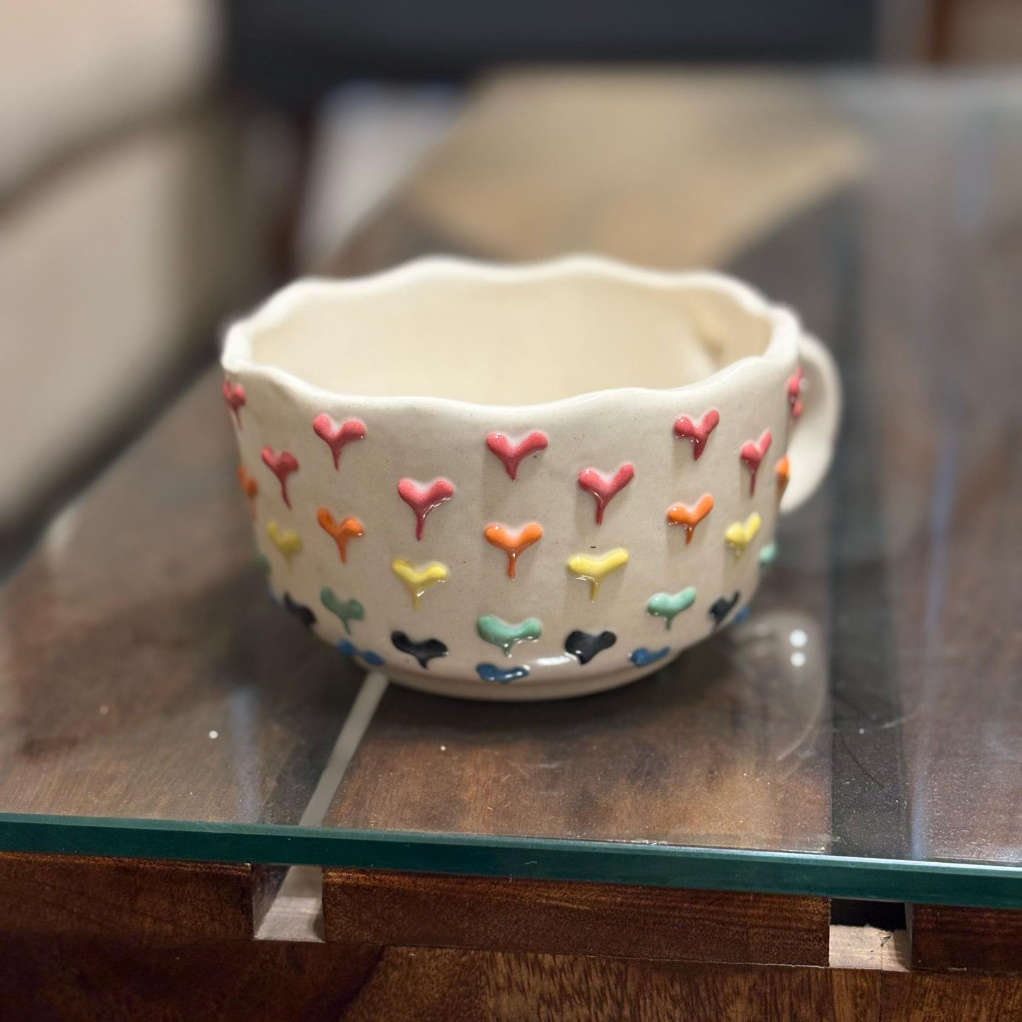 CELEBRATING HER Multi Heart Cappuccino Mug