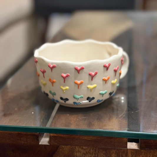 CELEBRATING HER Multi Heart Cappuccino Mug