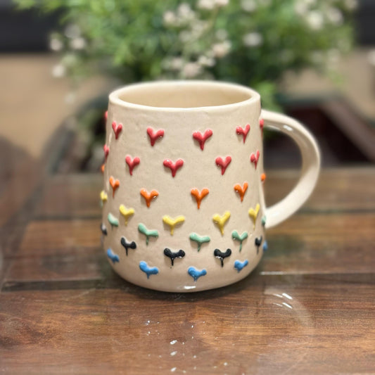 CELEBRATING HER Multi Heart Coffee Mug