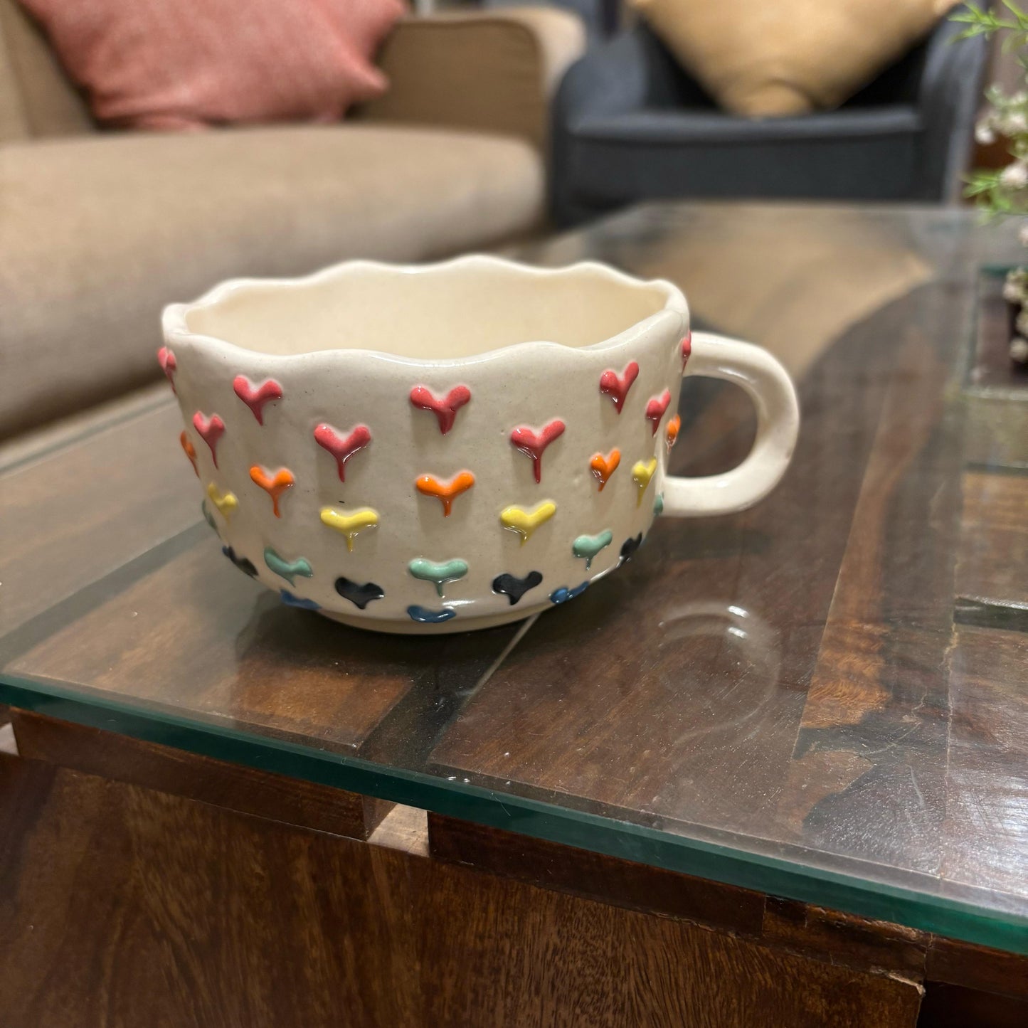 CELEBRATING HER Multi Heart Cappuccino Mug