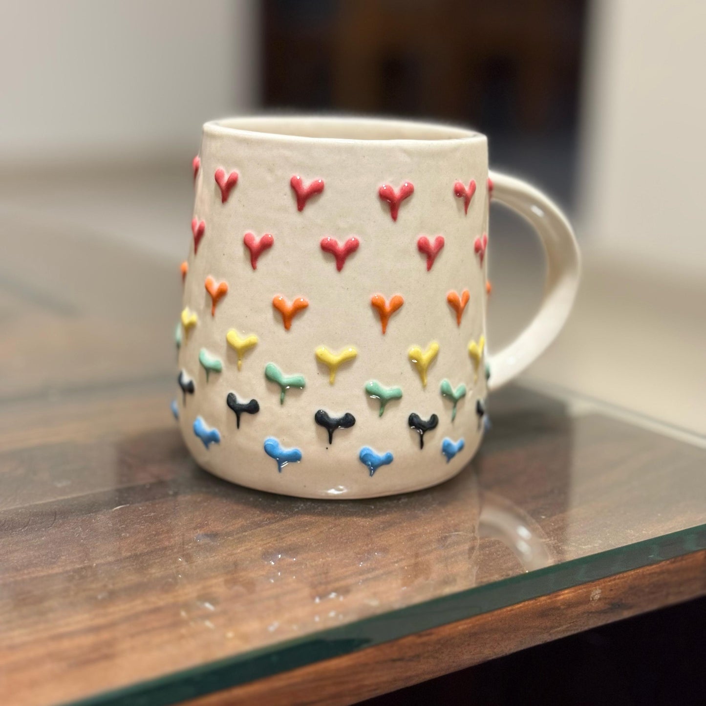 CELEBRATING HER Multi Heart Coffee Mug