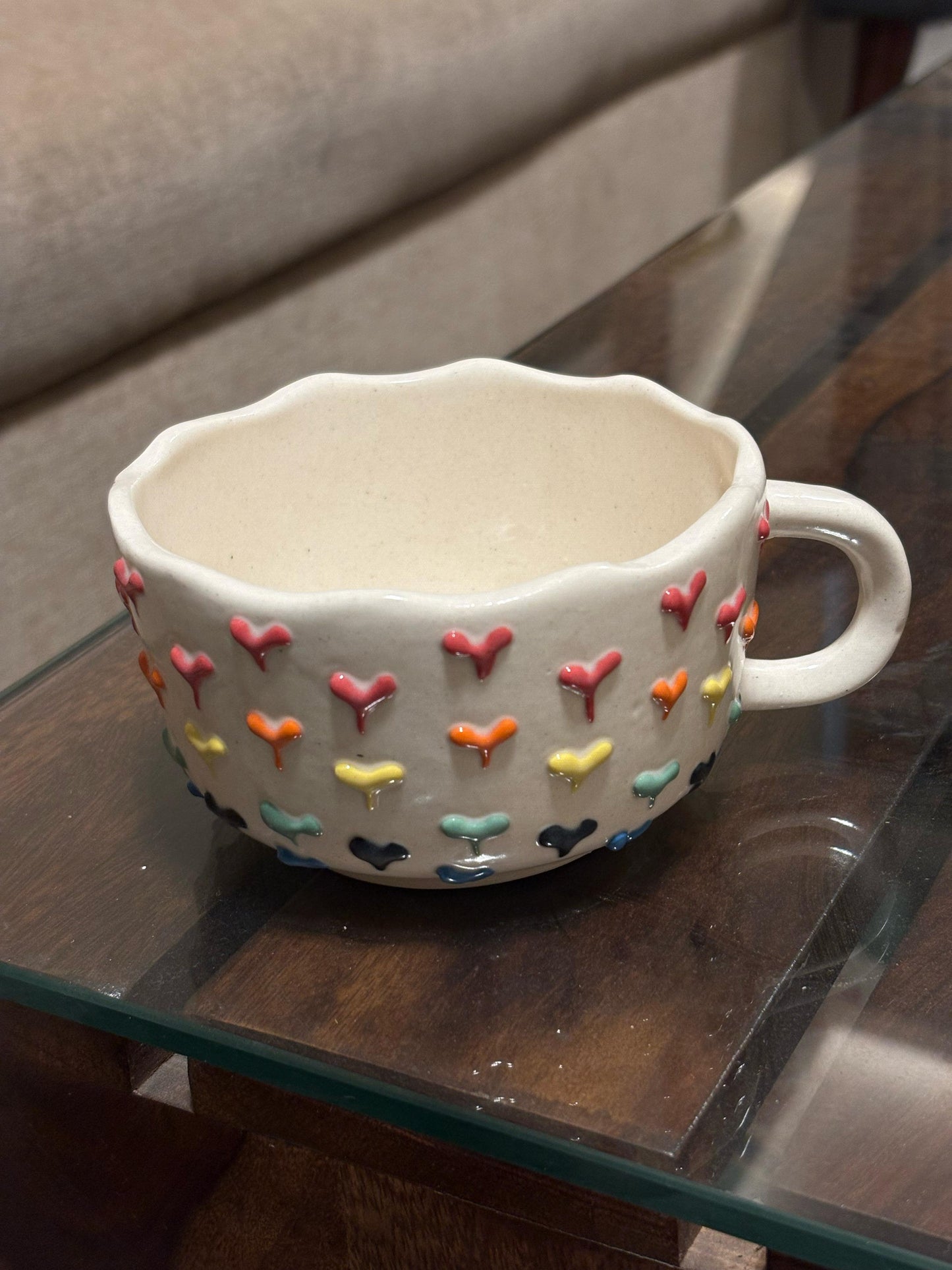 CELEBRATING HER Multi Heart Cappuccino Mug