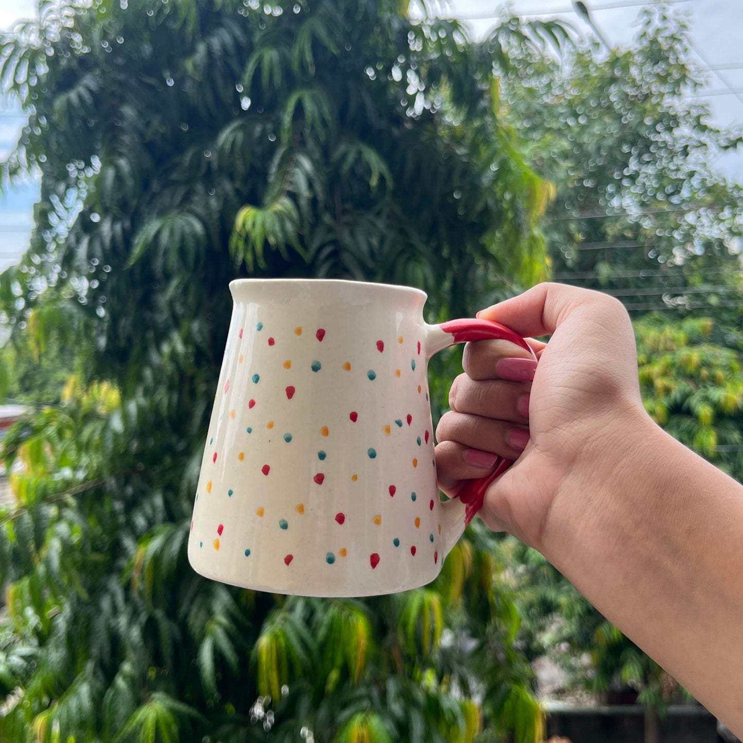 Ceramic Multi Dot Mug Big