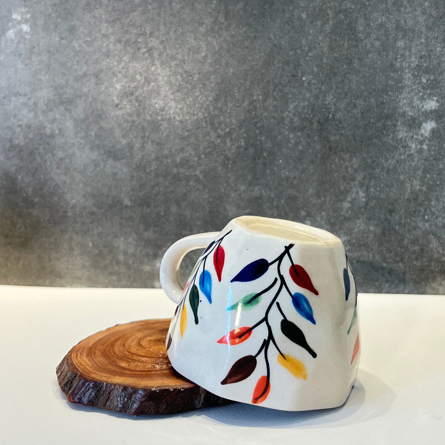 Colorful Dream- Ceramic Multi Leaves Mug