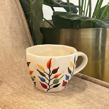 Colorful Dream- Ceramic Multi Leaves Mug