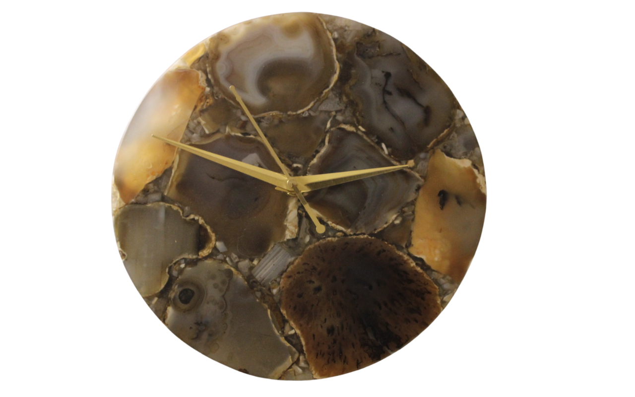 Agate Stone Wall Clock