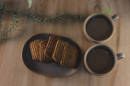 EVERYDAY- Ceramic Tea Cups with Plate