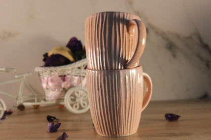 PINK CERAMIC STRIPES MUG