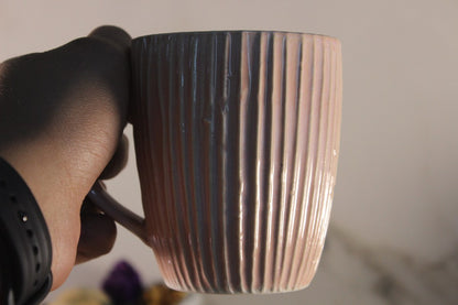 PINK CERAMIC STRIPES MUG