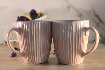 PINK CERAMIC STRIPES MUG