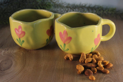 POP UP- Lime Yellow Ceramic Mug