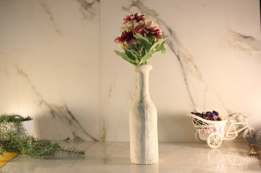 Distressed Bottle Ceramic Vase