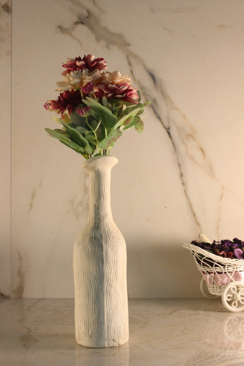 Distressed Bottle Ceramic Vase