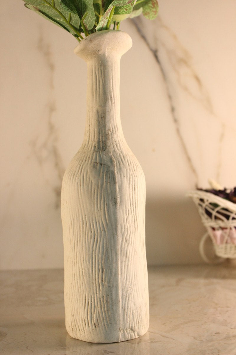 Distressed Bottle Ceramic Vase