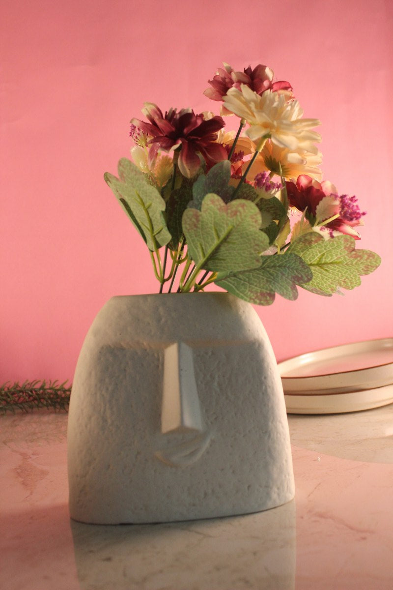 Bravo Ceramic White Vase