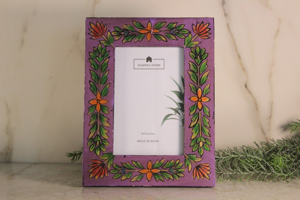 Handpainted Wooden Photo Frame