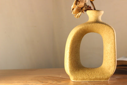 Yellow Matte Ceramic Vase