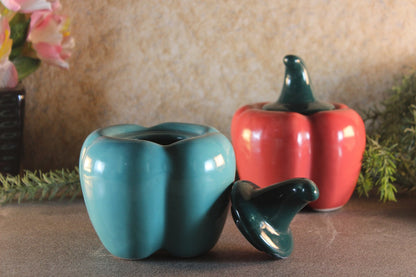 Capsicum Ceramic Jars- Set of 2