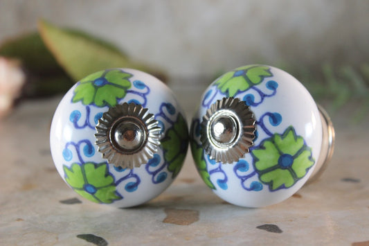 Ceramic Round Door Knob Multicolor