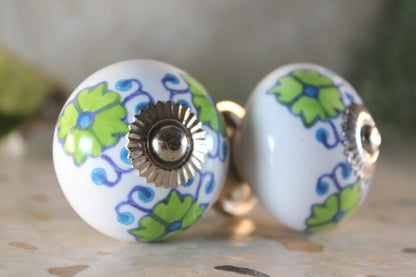 Ceramic Round Door Knob Multicolor