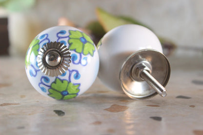 Ceramic Round Door Knob Multicolor