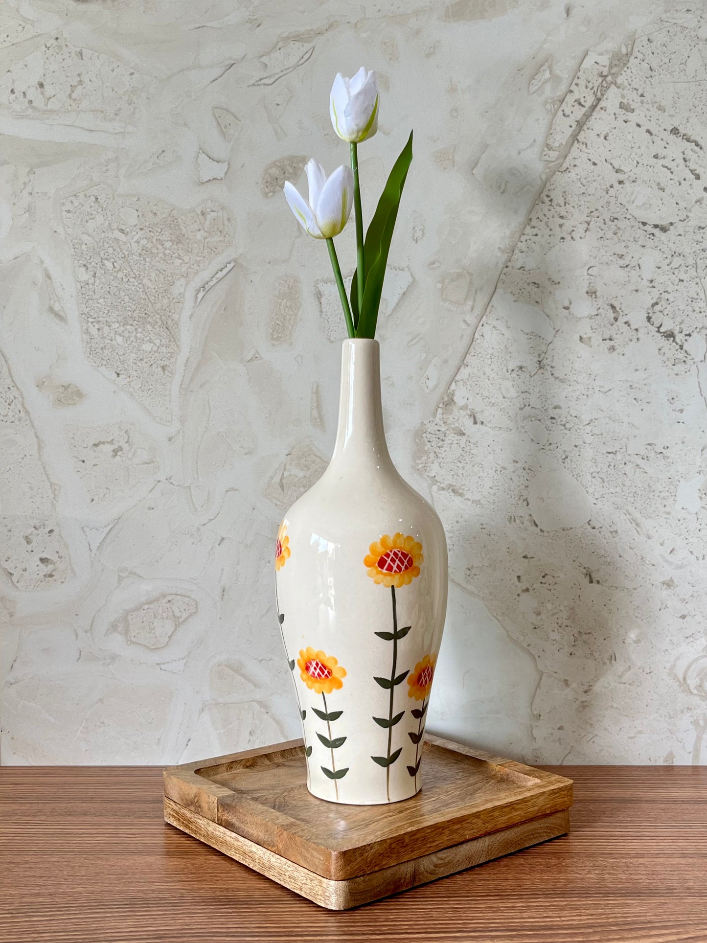 Ceramic Oblong Vases- Set of 3