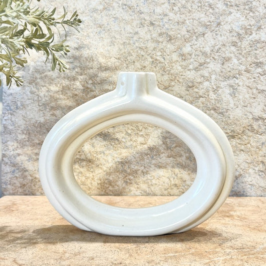 Ceramic Vase Donut Oval