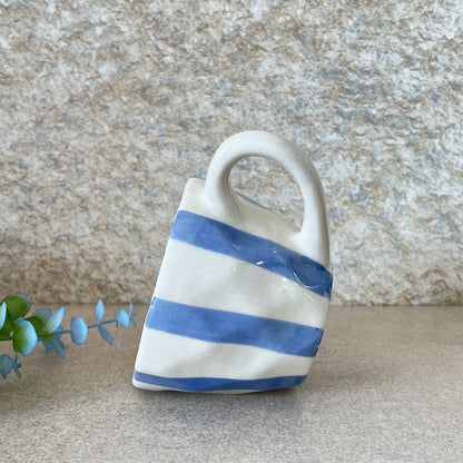 STRIPED- Ceramic Coffee Mugs Blue