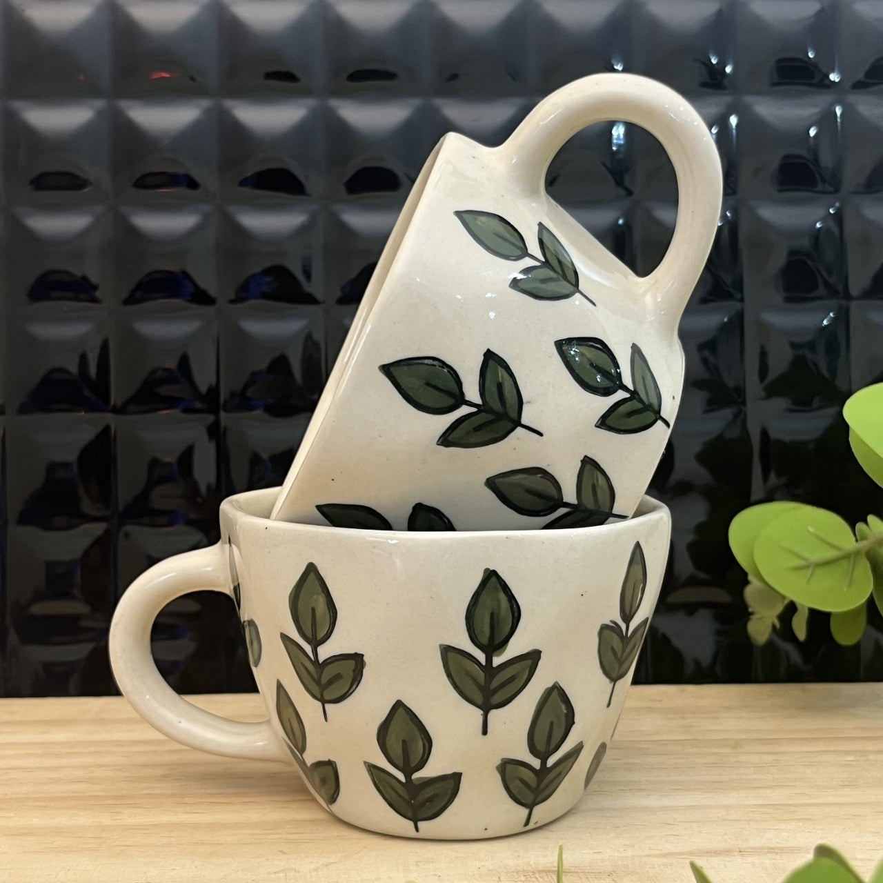 VASANT- Ceramic Coffee Mugs Green