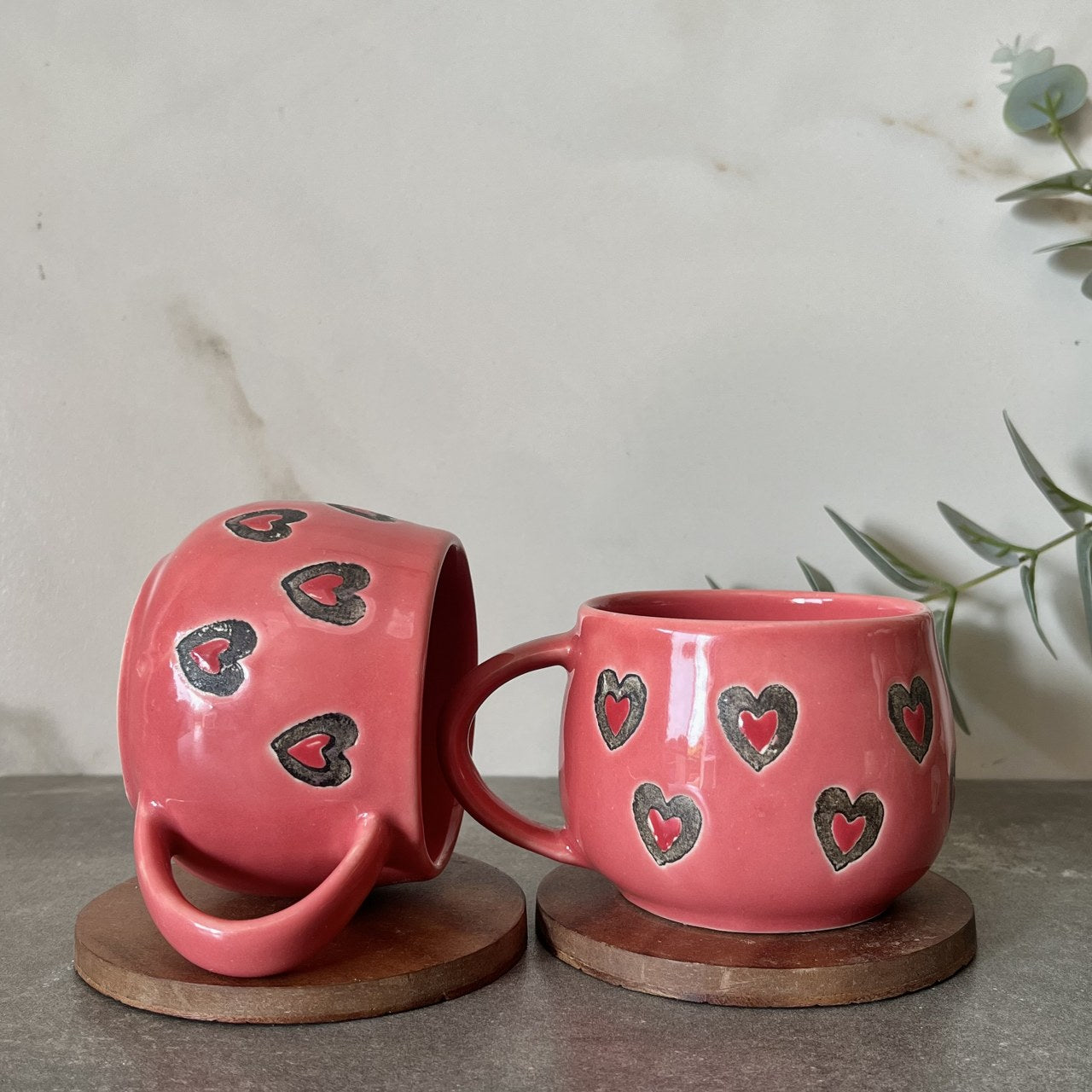 Heart Mugs Pink