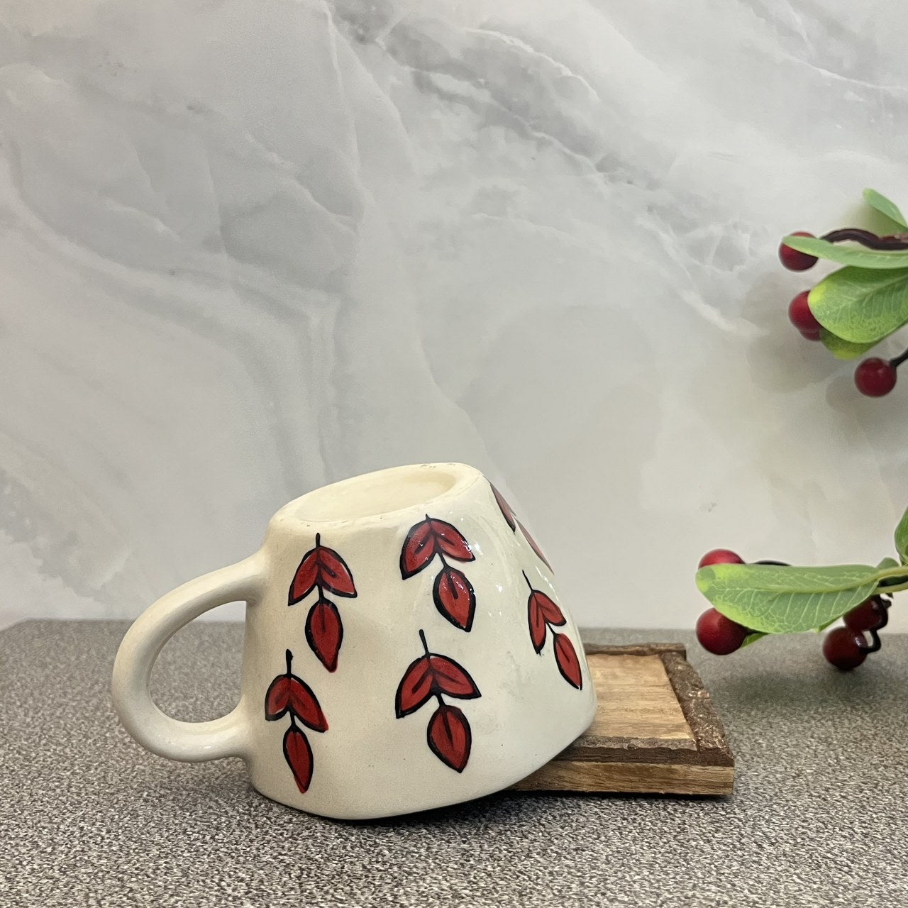 VASANT- Ceramic Coffee Mugs Red