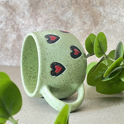 Heart Mugs Green