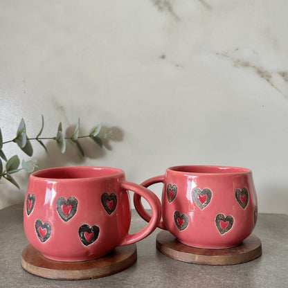 Heart Mugs Pink