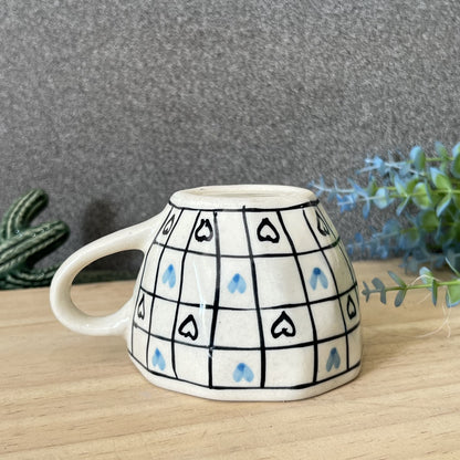 Blue Hearts Ceramic Mug