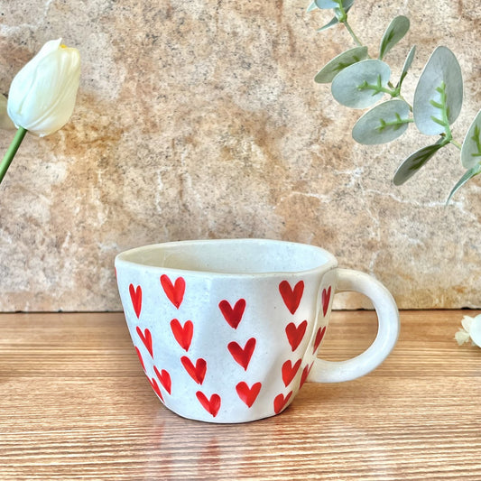 VALENTINE- Ceramic Heart Coffee Mugs