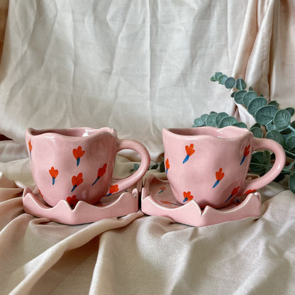 PINKI PROMISE- CERAMIC CUP WITH BESTIE SAUCER