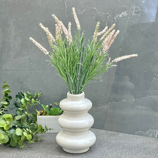 Ceramic Spiral Vase White