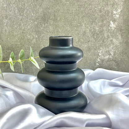 Ceramic Spiral Vase Black