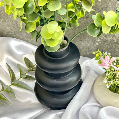 Ceramic Spiral Vase Black